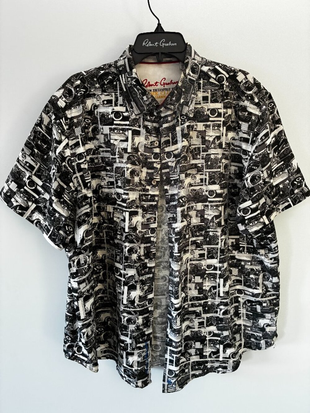 Robert Graham CLASSIC The Club Carmel Exclusive Car Print Shirt 2XL S/S